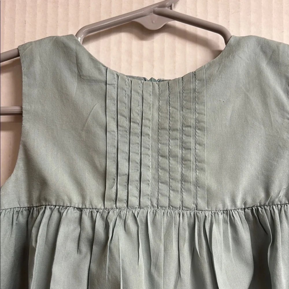 DKNY Kids Green Dress with Floral Embroidery Size 12M - Picture 3 of 10